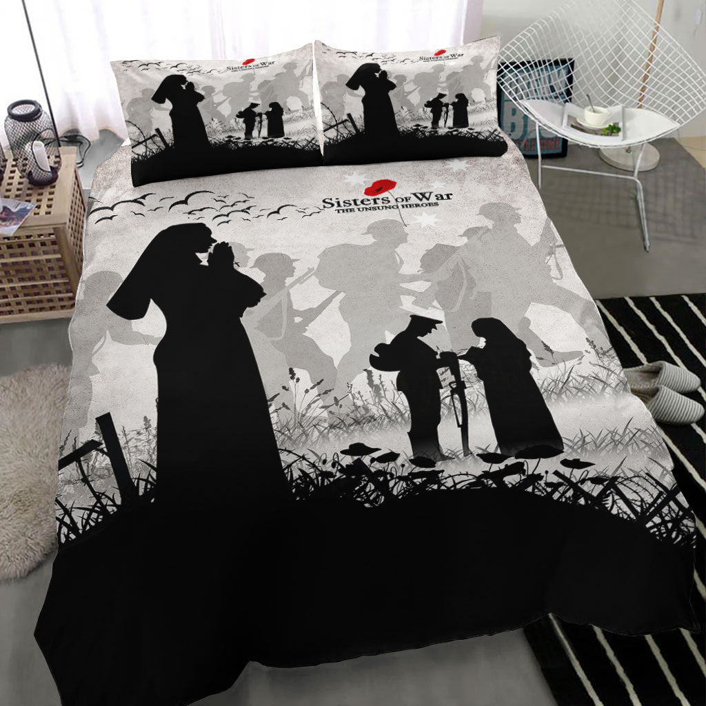 vibehoodie-bedding-set-anzac-day-sisters-of-war-the-unsung-heroes-bedding-set