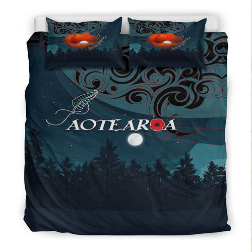 vibehoodie-bedding-set-new-zealand-paua-silver-fern-poppy-bedding-set