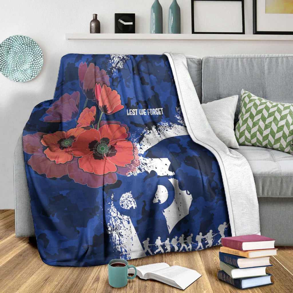 vibehoodie-blanket-custom-anzac-day-silhouette-soldier-premium-blanket