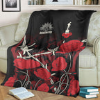 vibehoodie-blanket-custom-anzac-day-camouflage-poppy-barbed-wire-premium-blanket