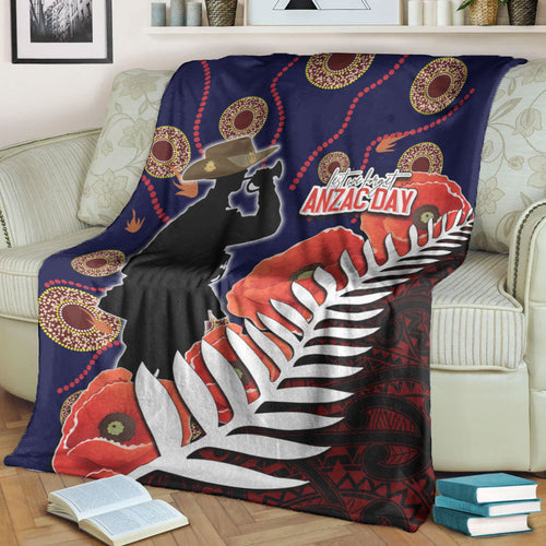 vibehoodie-blanket-anzac-day-fern-poppy-premium-blanket