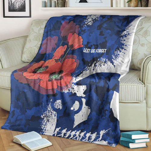 vibehoodie-blanket-custom-anzac-day-silhouette-soldier-premium-blanket