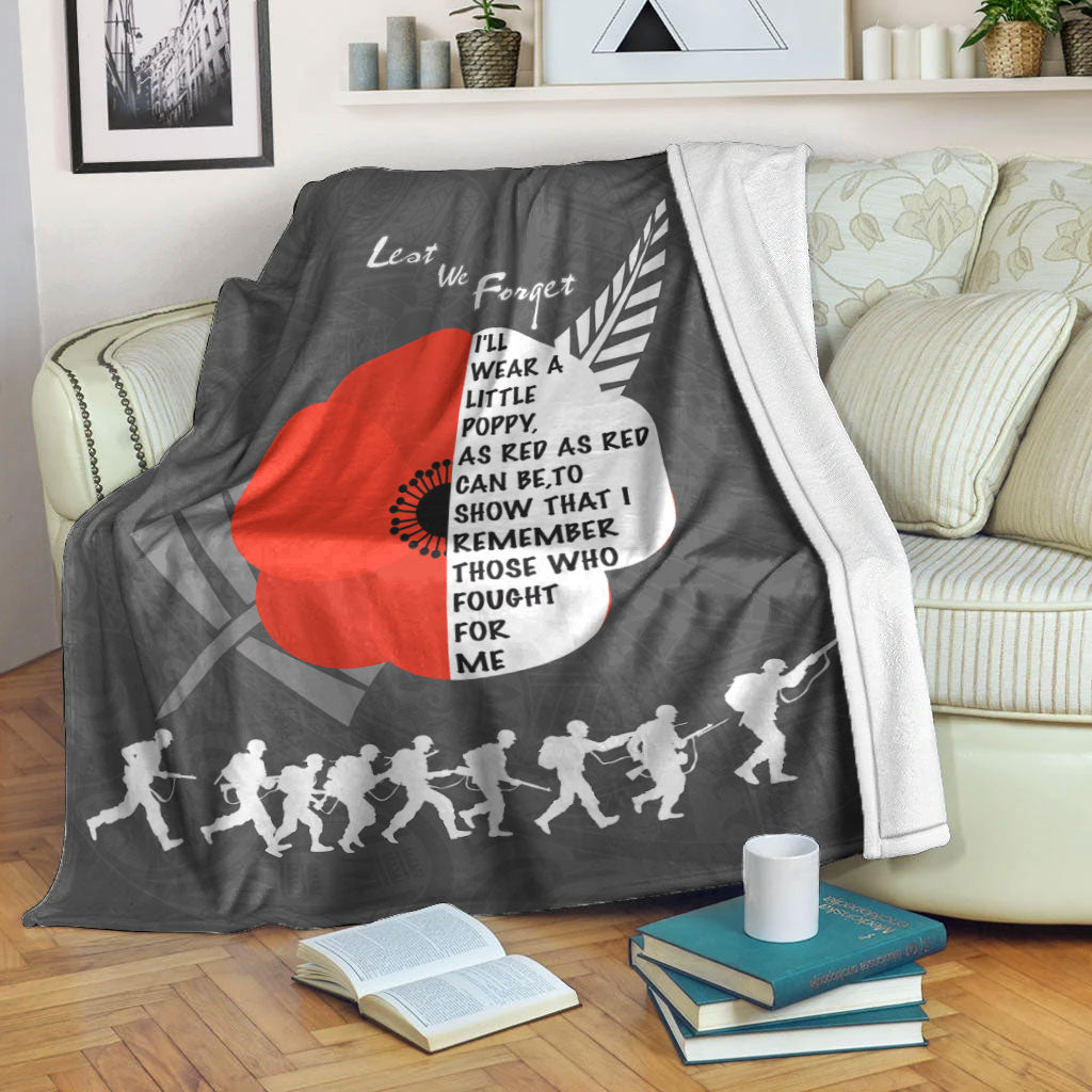 vibehoodie-blanket-new-zealand-anzac-red-poopy-premium-blanket