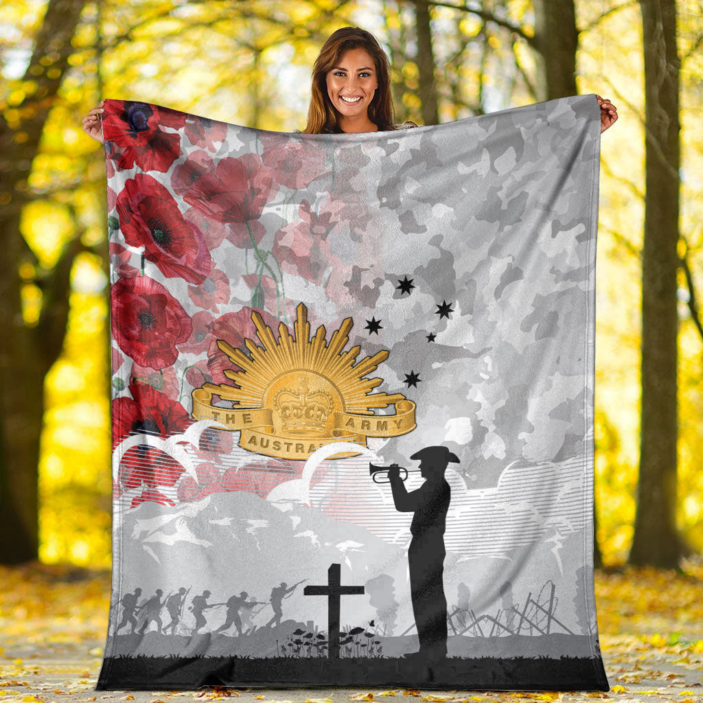 vibehoodie-blanket-anzac-day-lest-we-forget-camouflage-poppy-premium-blanket