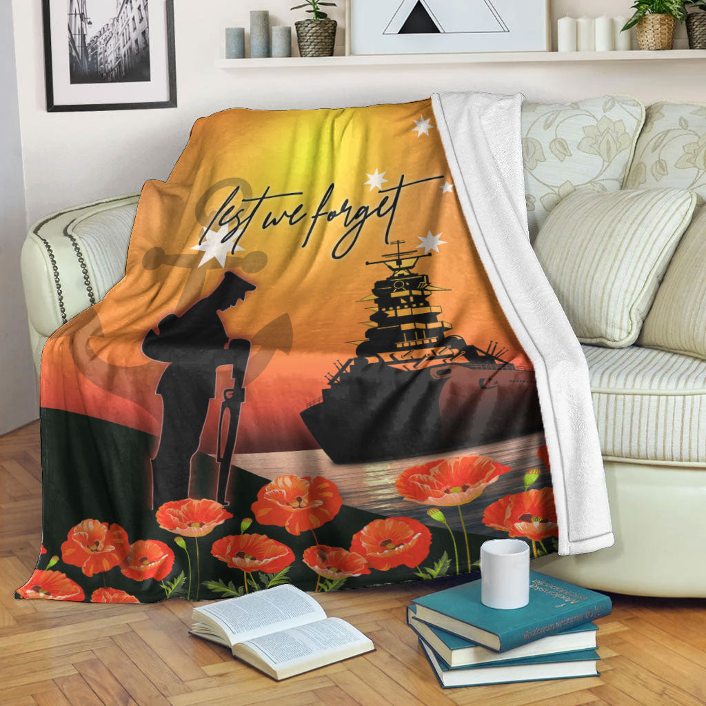 vibehoodie-blanket-anzac-day-navy-soldier-premium-blanket