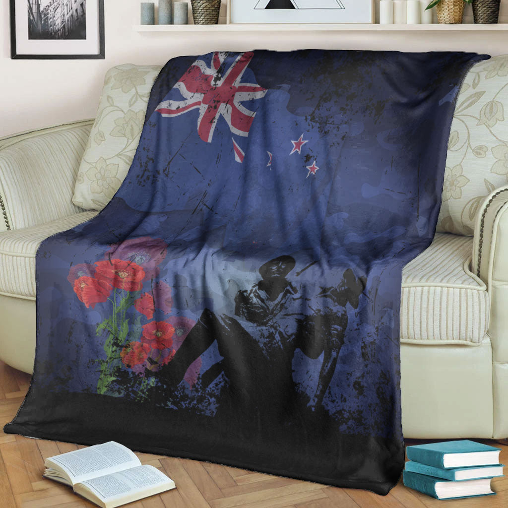 vibehoodie-blanket-new-zealand-anzac-day-soldier-poppy-camouflage-premium-blanket