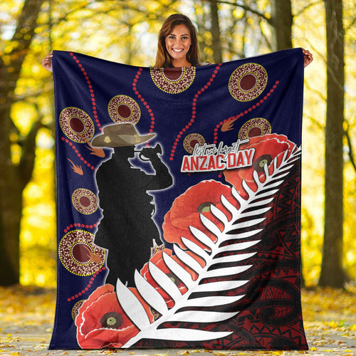 vibehoodie-blanket-anzac-day-fern-poppy-premium-blanket