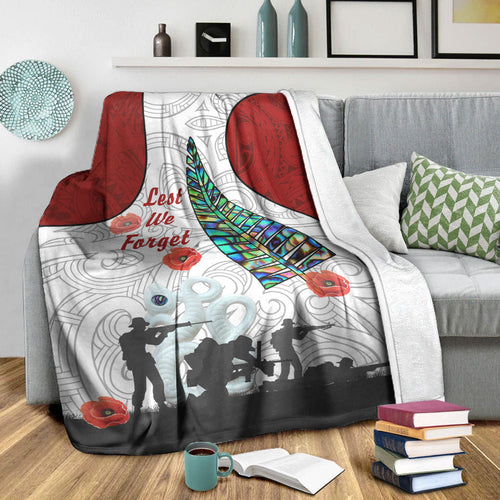 vibehoodie-blanket-custom-new-zealand-anzac-fern-maori-premium-blanket