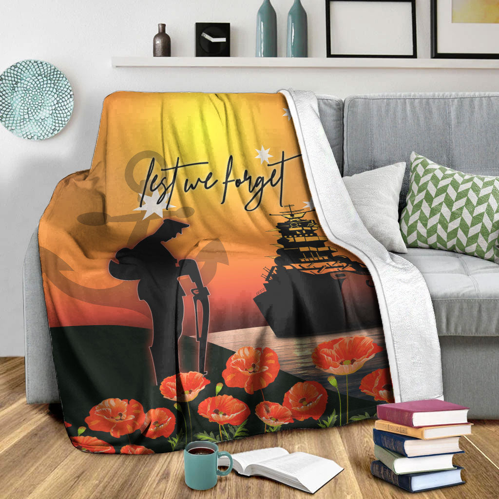 vibehoodie-blanket-anzac-day-navy-soldier-premium-blanket