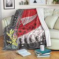 vibehoodie-blanket-custom-australia-indigenous-new-zealand-maori-anzac-red-premium-blanket