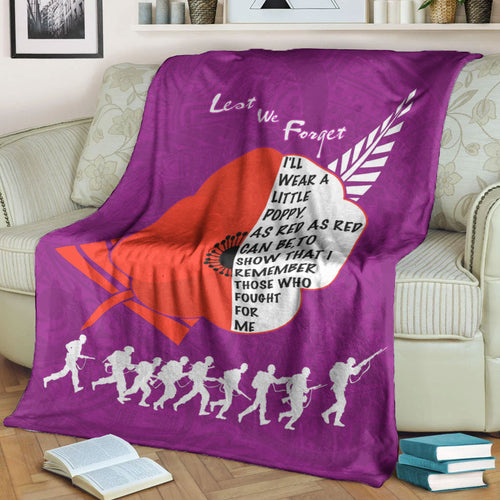 vibehoodie-blanket-custom-new-zealand-anzac-red-poopy-purple-premium-blanket