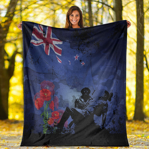 vibehoodie-blanket-new-zealand-anzac-day-soldier-poppy-camouflage-premium-blanket