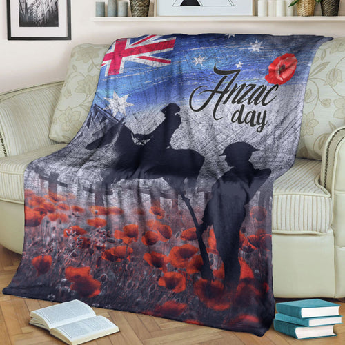 vibehoodie-blanket-anzac-day-lest-we-forget-vintage-poppies-premium-blanket