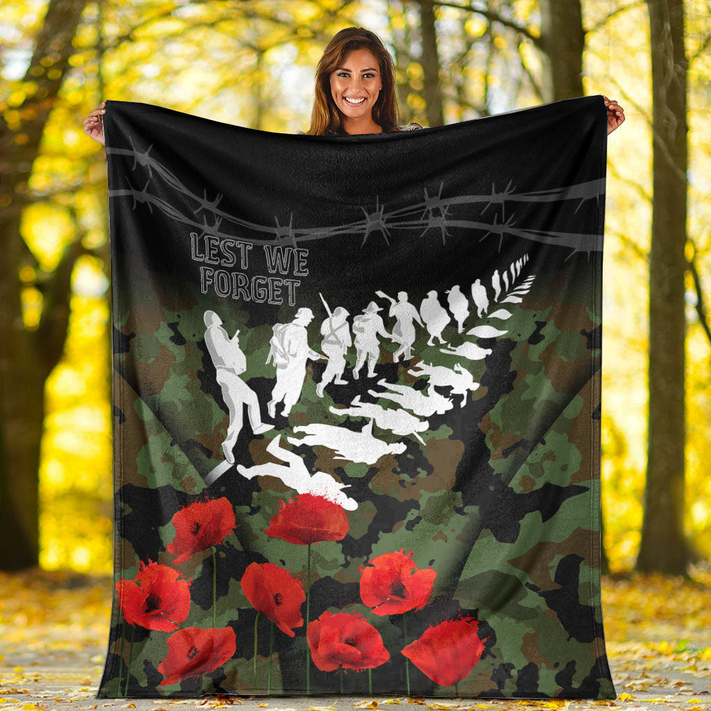 vibehoodie-blanket-new-zealand-anzac-lest-we-forget-poppy-camo-premium-blanket