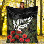 vibehoodie-blanket-new-zealand-anzac-lest-we-forget-poppy-camo-premium-blanket