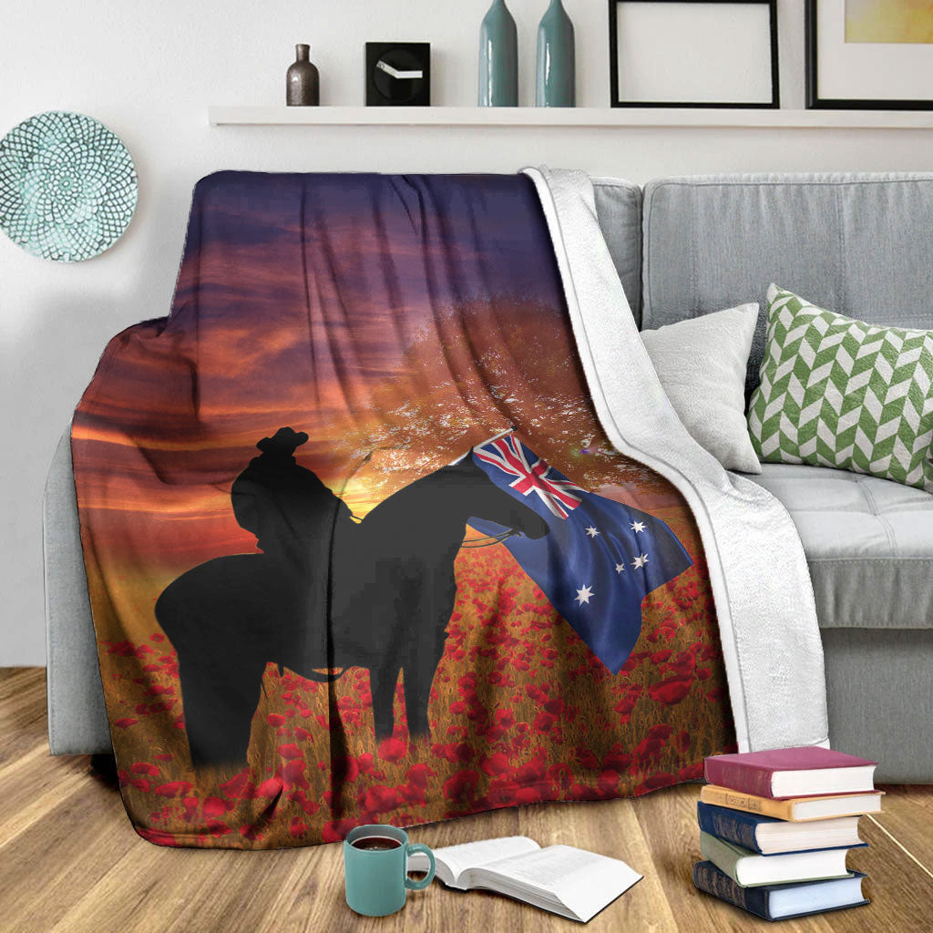 vibehoodie-blanket-australia-lest-we-forget-light-horse-silhouette-premium-blanket