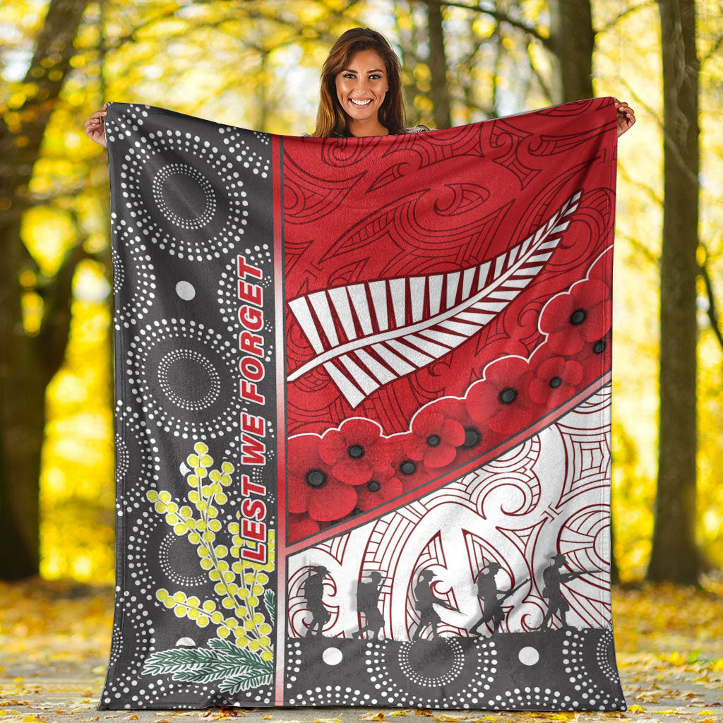vibehoodie-blanket-australia-indigenous-new-zealand-maori-anzac-red-premium-blanket