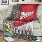 vibehoodie-blanket-australia-indigenous-new-zealand-maori-anzac-red-premium-blanket