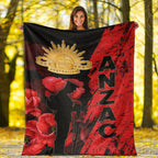 vibehoodie-blanket-anzac-day-soldier-silhouette-remembrance-premium-blanket