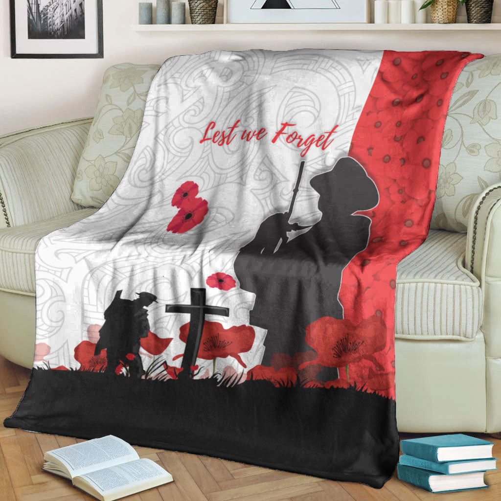 vibehoodie-blanket-custom-new-zealand-anzac-lest-we-forget-premium-blanket