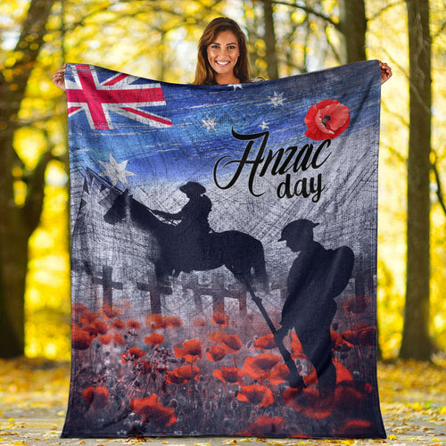 vibehoodie-blanket-anzac-day-lest-we-forget-vintage-poppies-premium-blanket