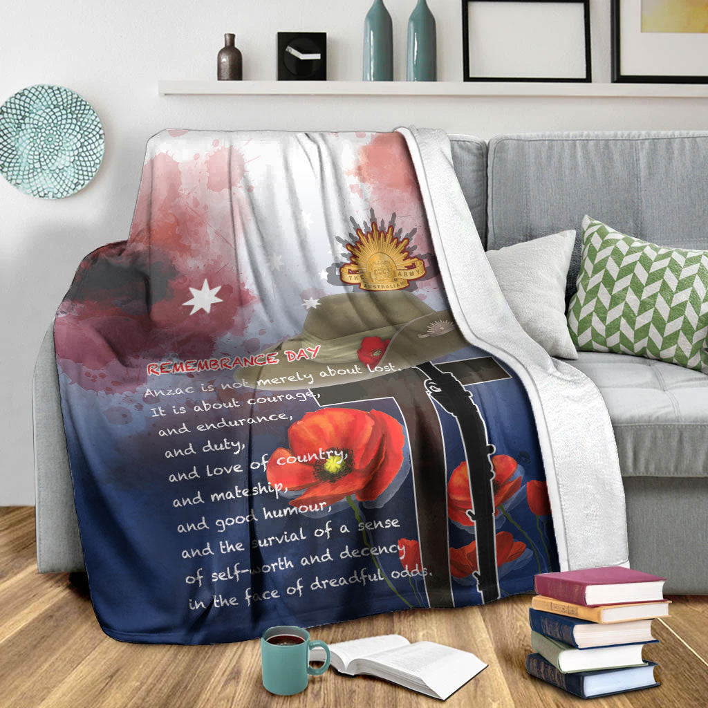 vibehoodie-blanket-custom-anzac-day-remembrance-day-qoute-premium-blanket
