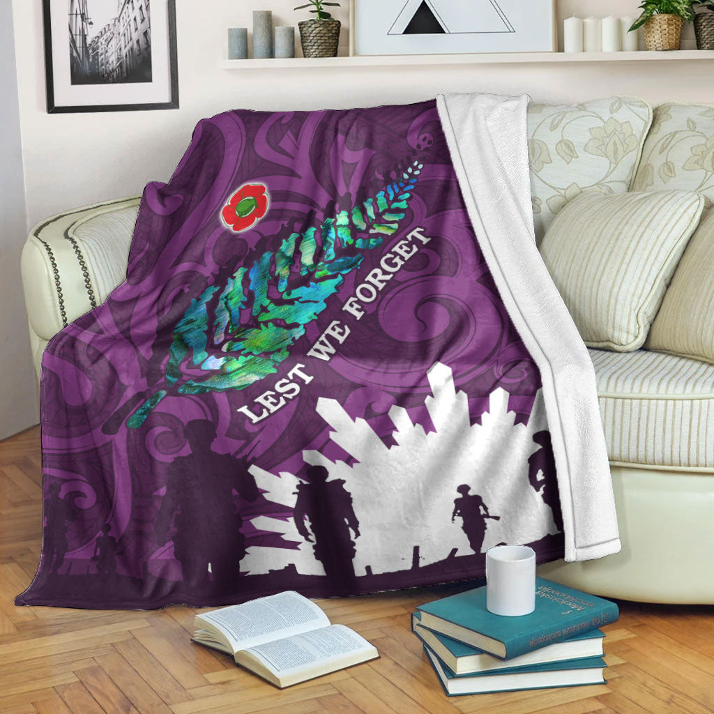 vibehoodie-blanket-new-zealand-anzac-walking-in-the-sun-purple-premium-blanket
