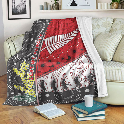 vibehoodie-blanket-australia-indigenous-new-zealand-maori-anzac-red-premium-blanket