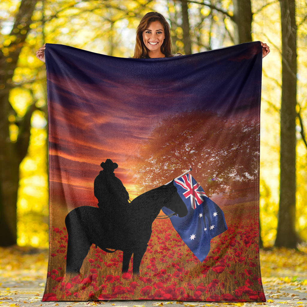 vibehoodie-blanket-australia-lest-we-forget-light-horse-silhouette-premium-blanket