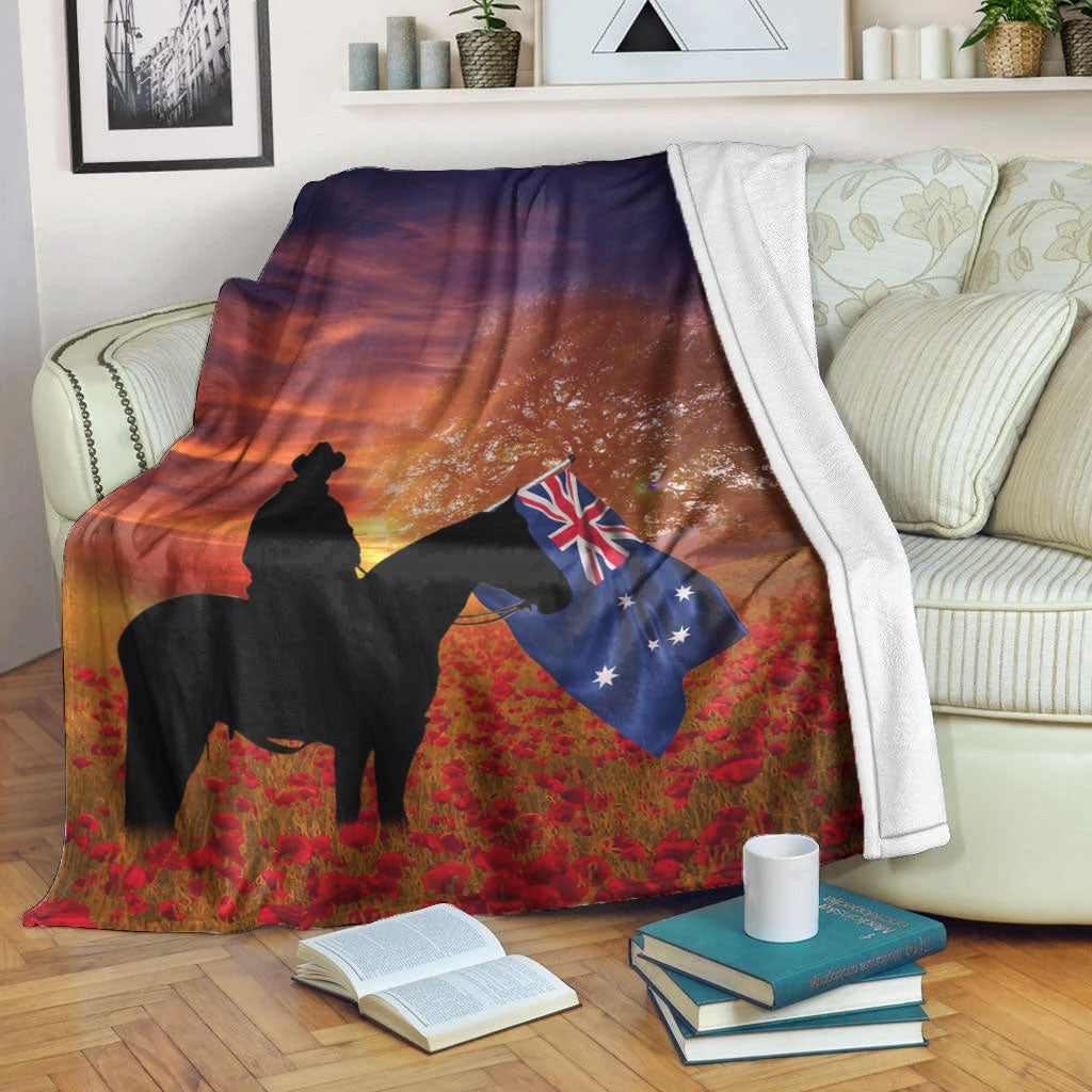 vibehoodie-blanket-australia-lest-we-forget-light-horse-silhouette-premium-blanket