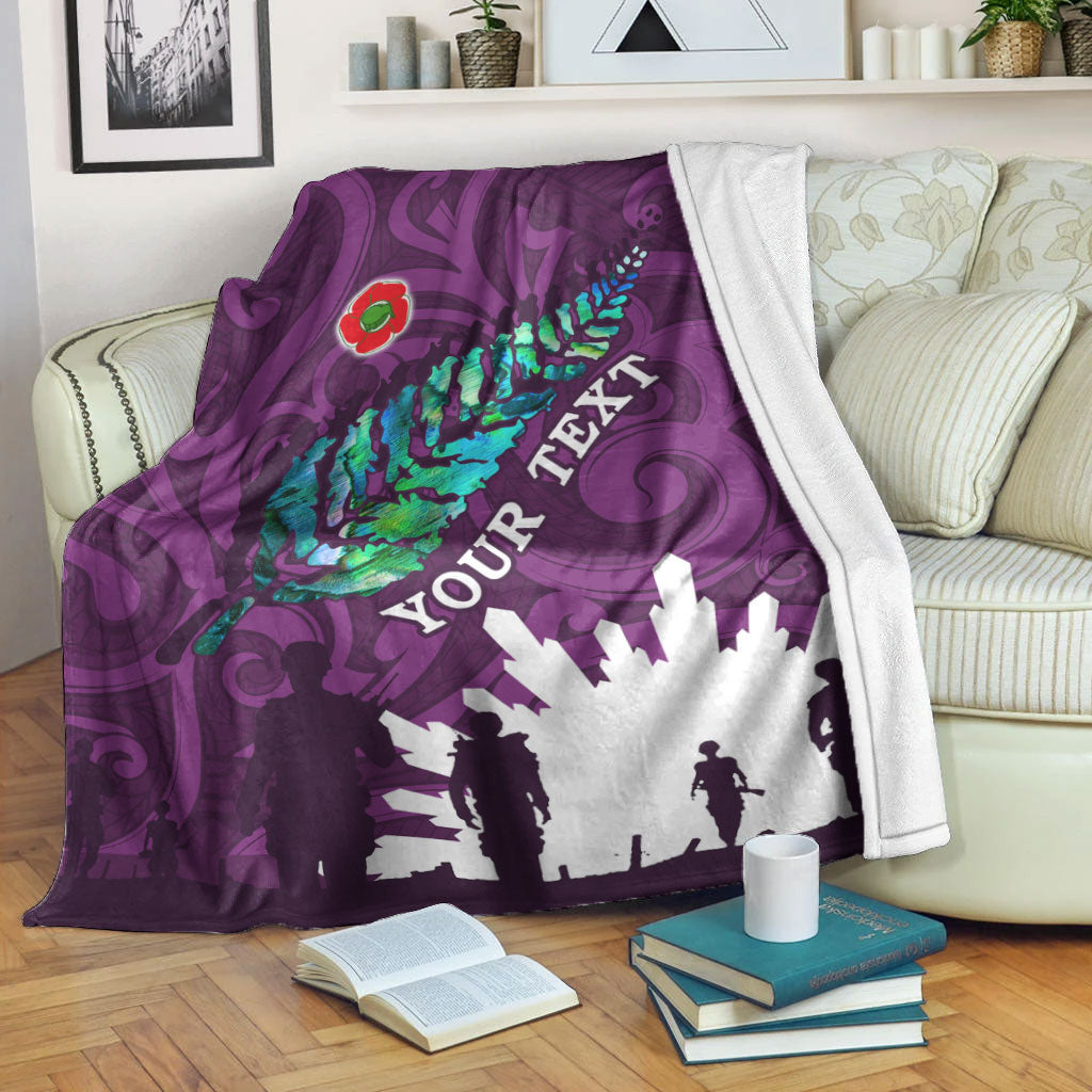 vibehoodie-blanket-custom-new-zealand-anzac-walking-in-the-sun-purple-premium-blanket