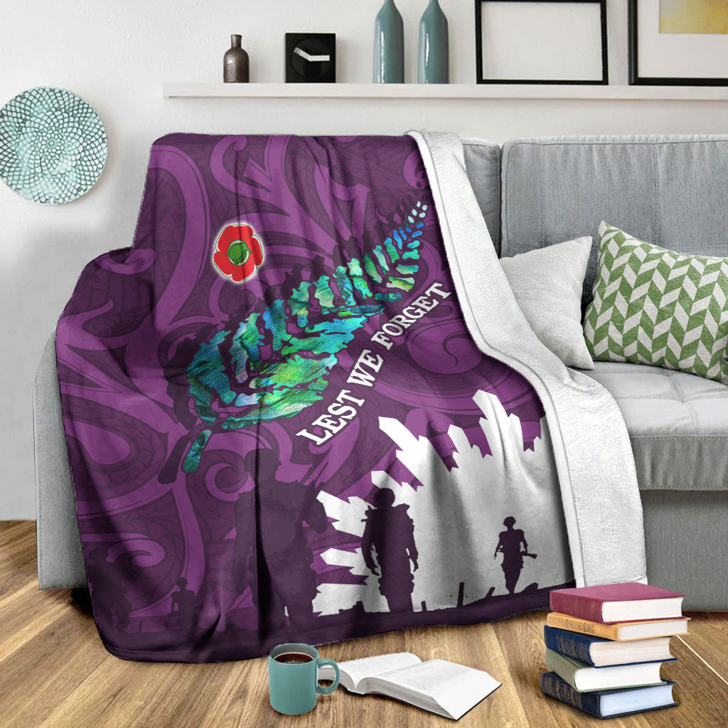 vibehoodie-blanket-new-zealand-anzac-walking-in-the-sun-purple-premium-blanket