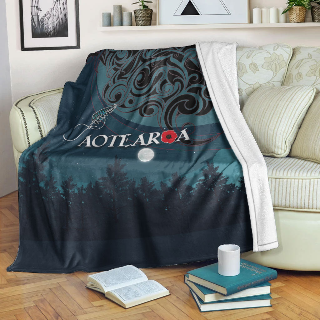 vibehoodie-blanket-new-zealand-paua-silver-fern-poppy-premium-blanket
