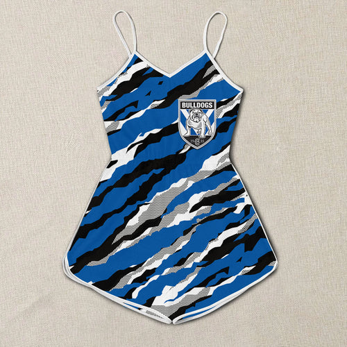 canterbury-bankstown-bulldogs-women-rompers-custom-text-nrl