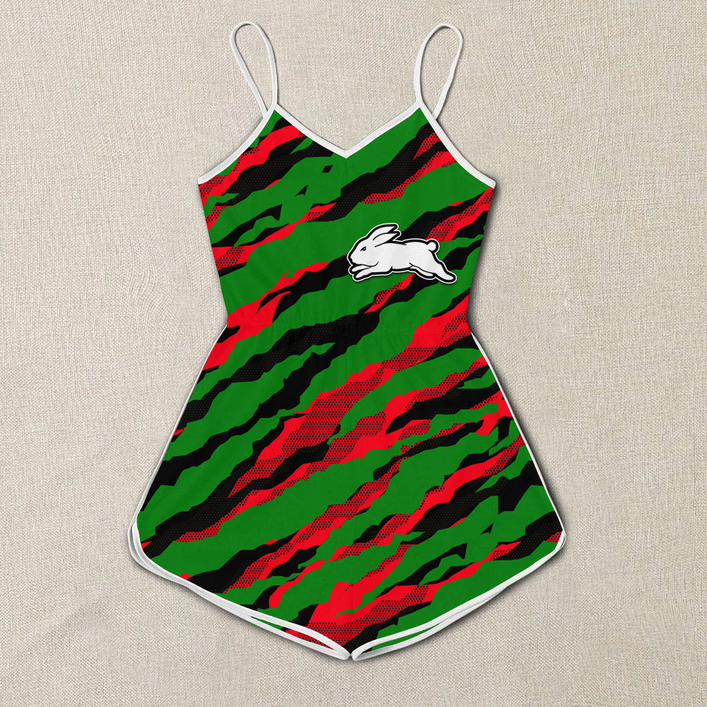 south-sydney-rabbitohs-women-rompers-custom-text-nrl