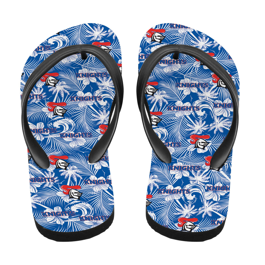 newcastle-knights-flip-flop-tropical-seamless-nrl