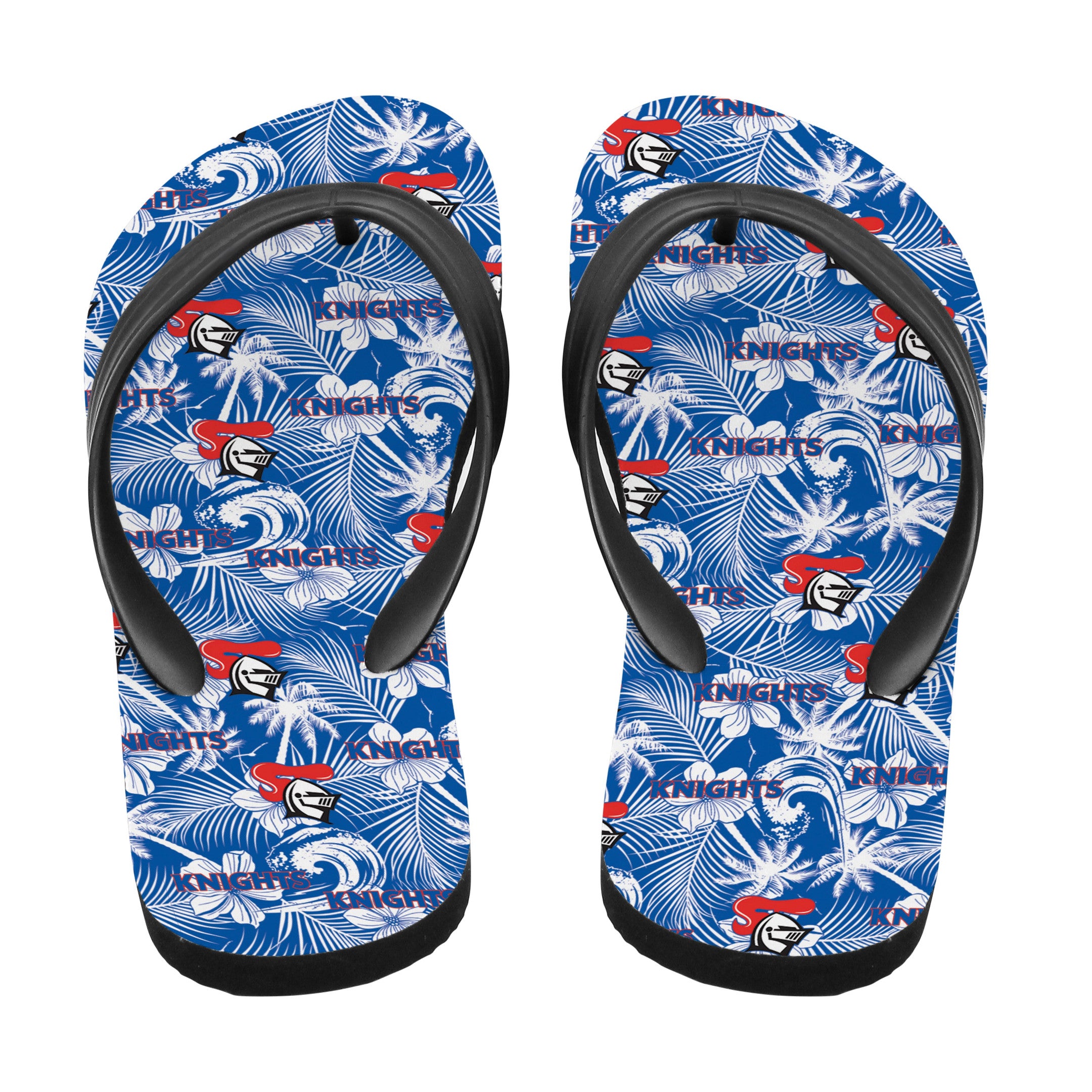 newcastle-knights-flip-flop-tropical-seamless-nrl