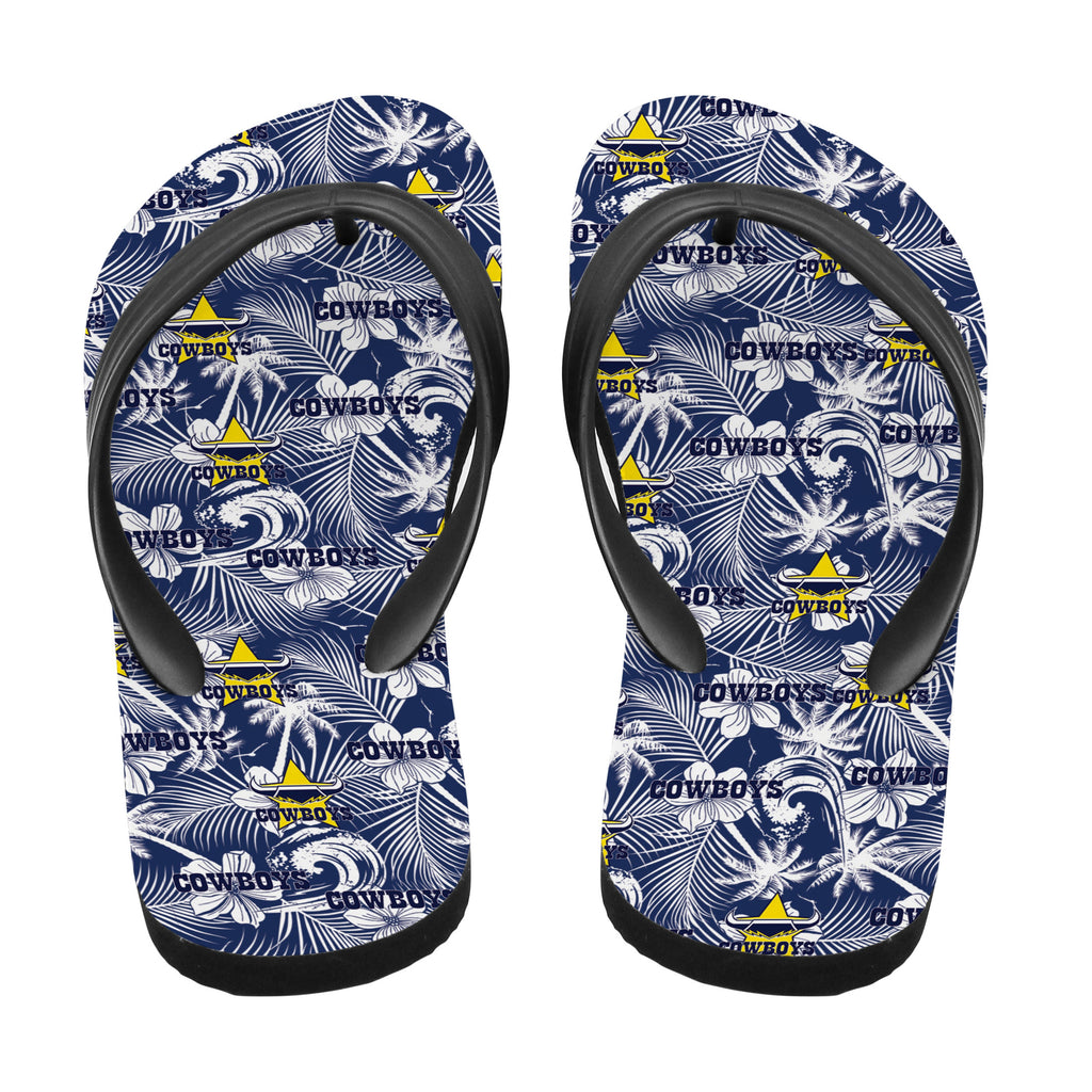 north-queensland-cowboys-flip-flop-tropical-seamless-nrl