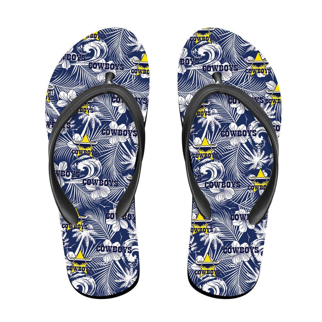 north-queensland-cowboys-flip-flop-tropical-seamless-nrl