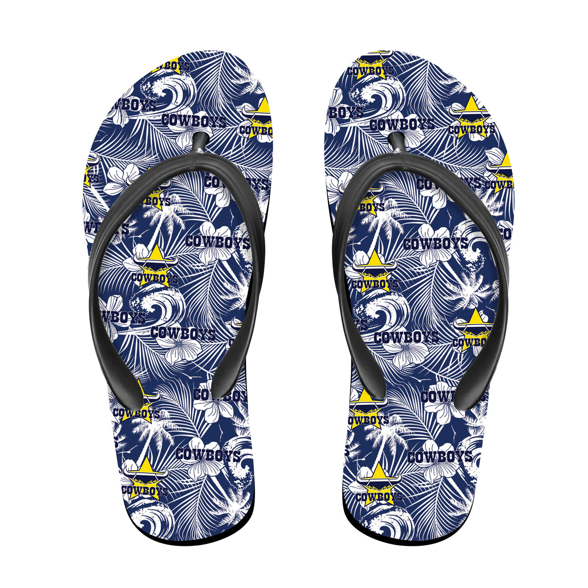 north-queensland-cowboys-flip-flop-tropical-seamless-nrl