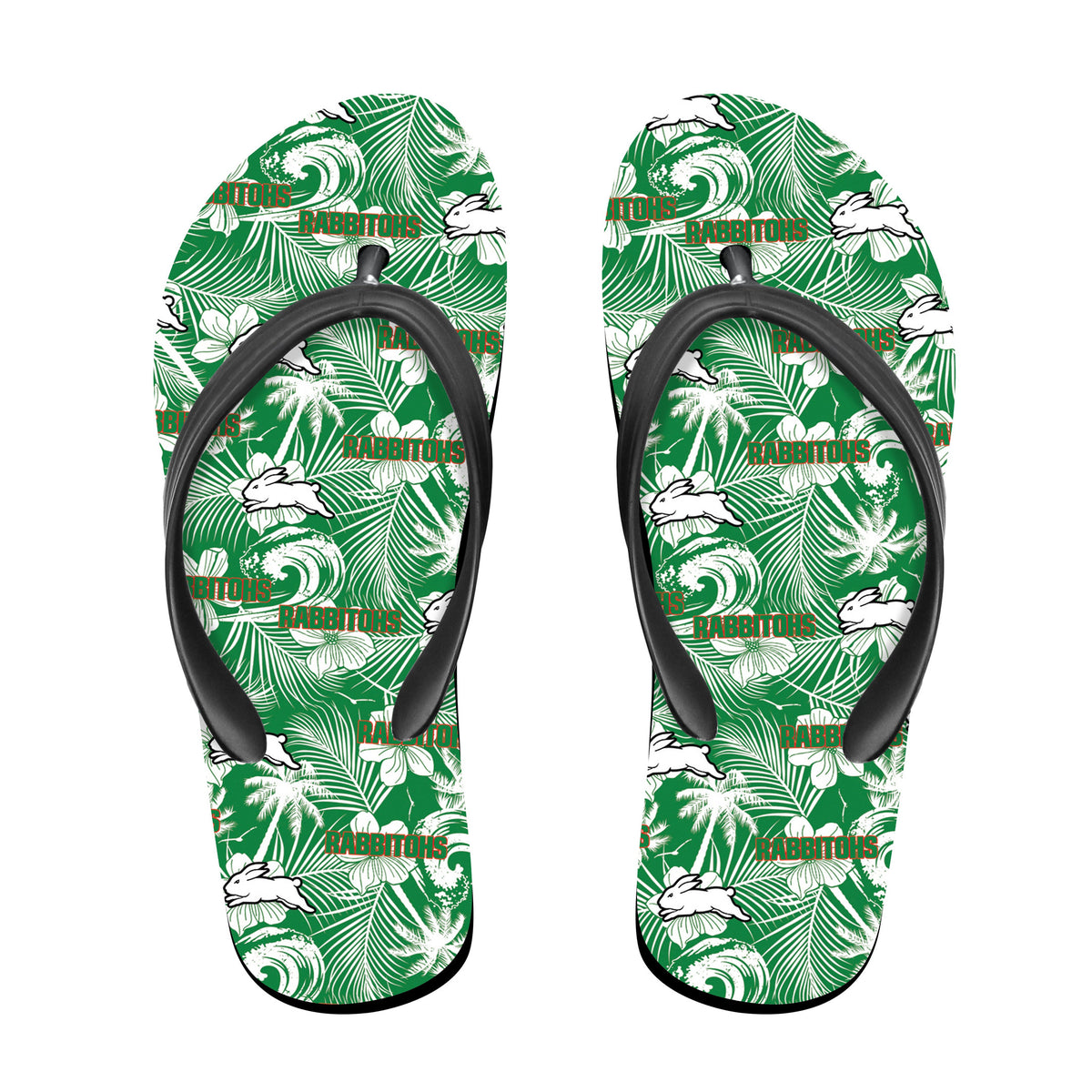 south-sydney-rabbitohs-flip-flop-tropical-seamless-nrl
