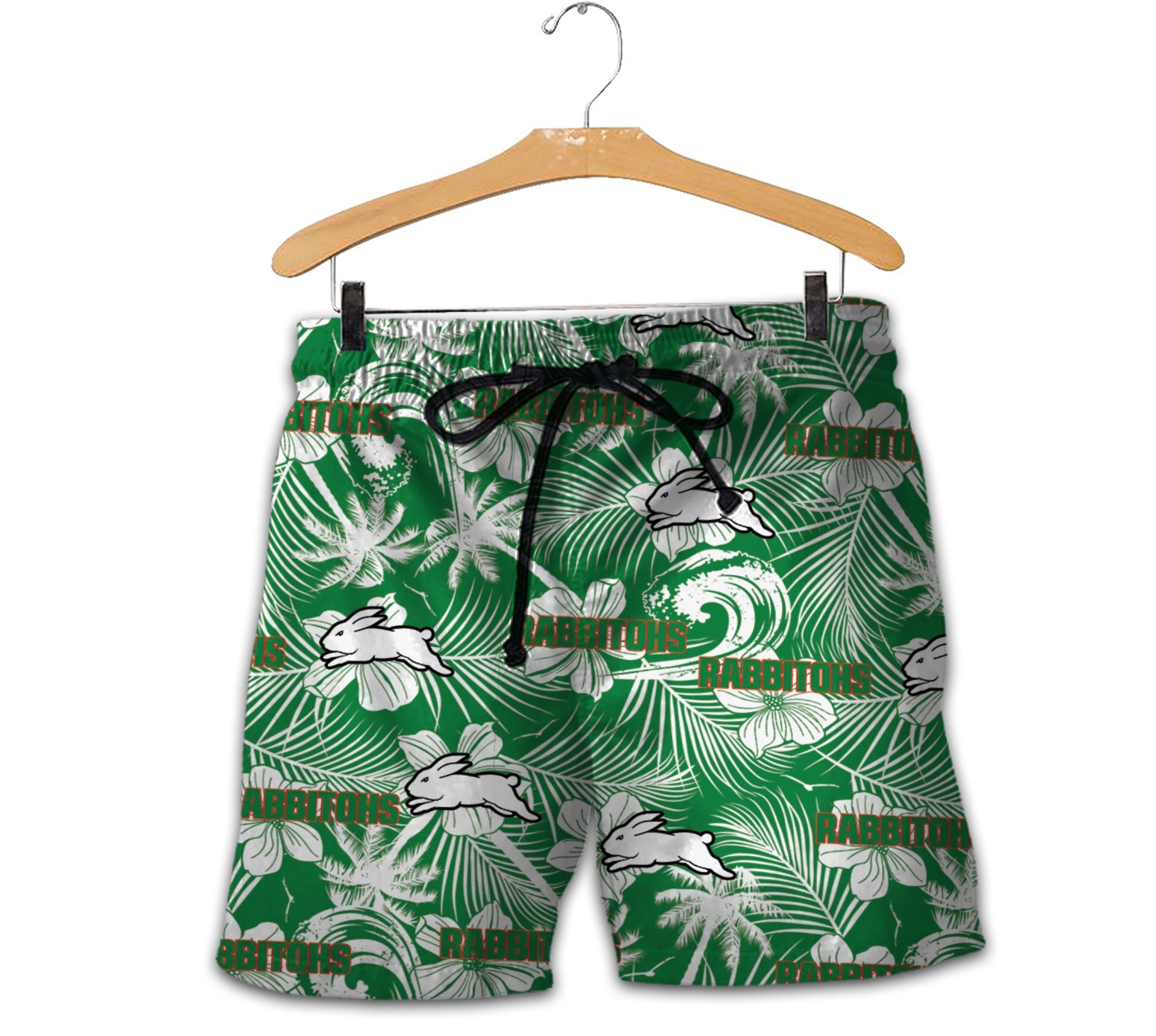 south-sydney-rabbitohs-men-shorts-tropical-seamless-nrl