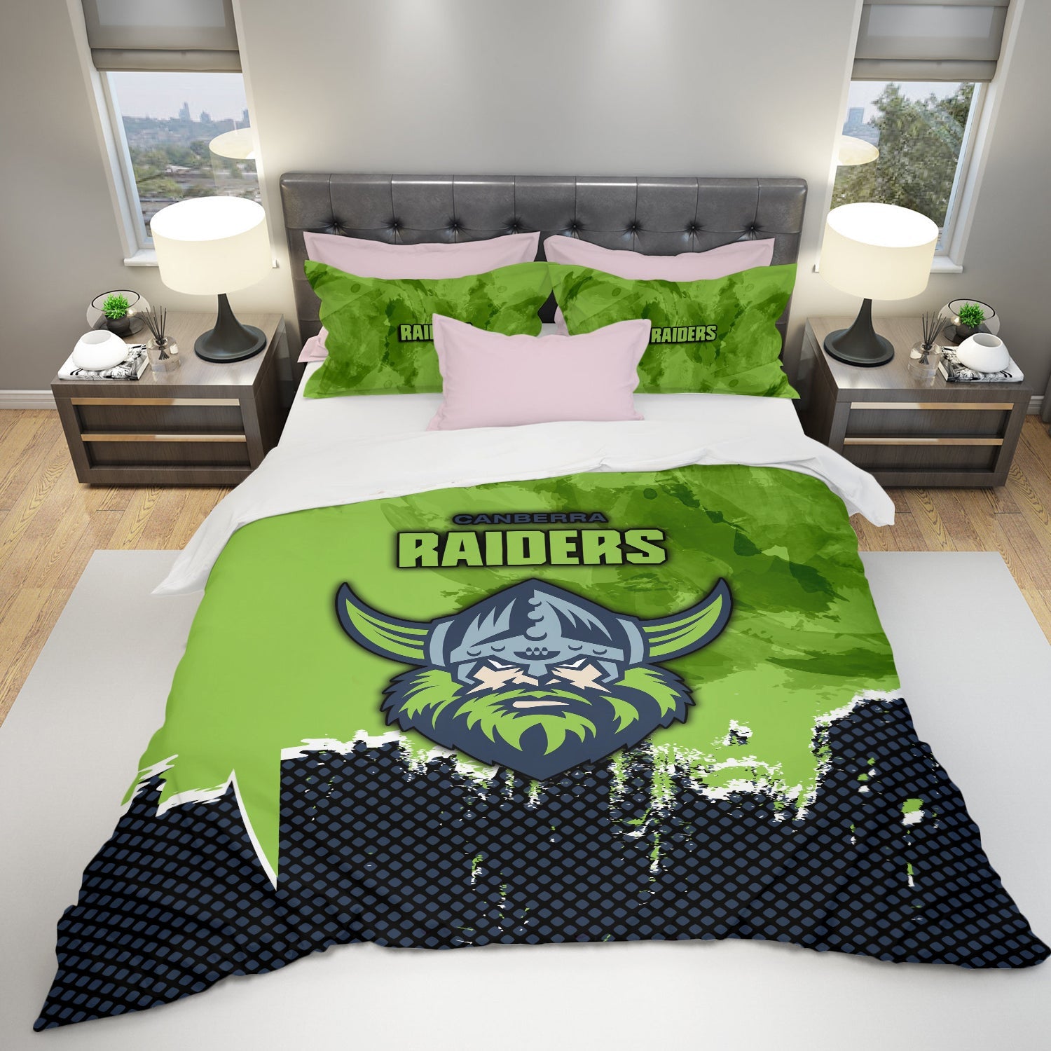 canberra-raiders-bedding-set-net-pattern-grunge-style-nrl