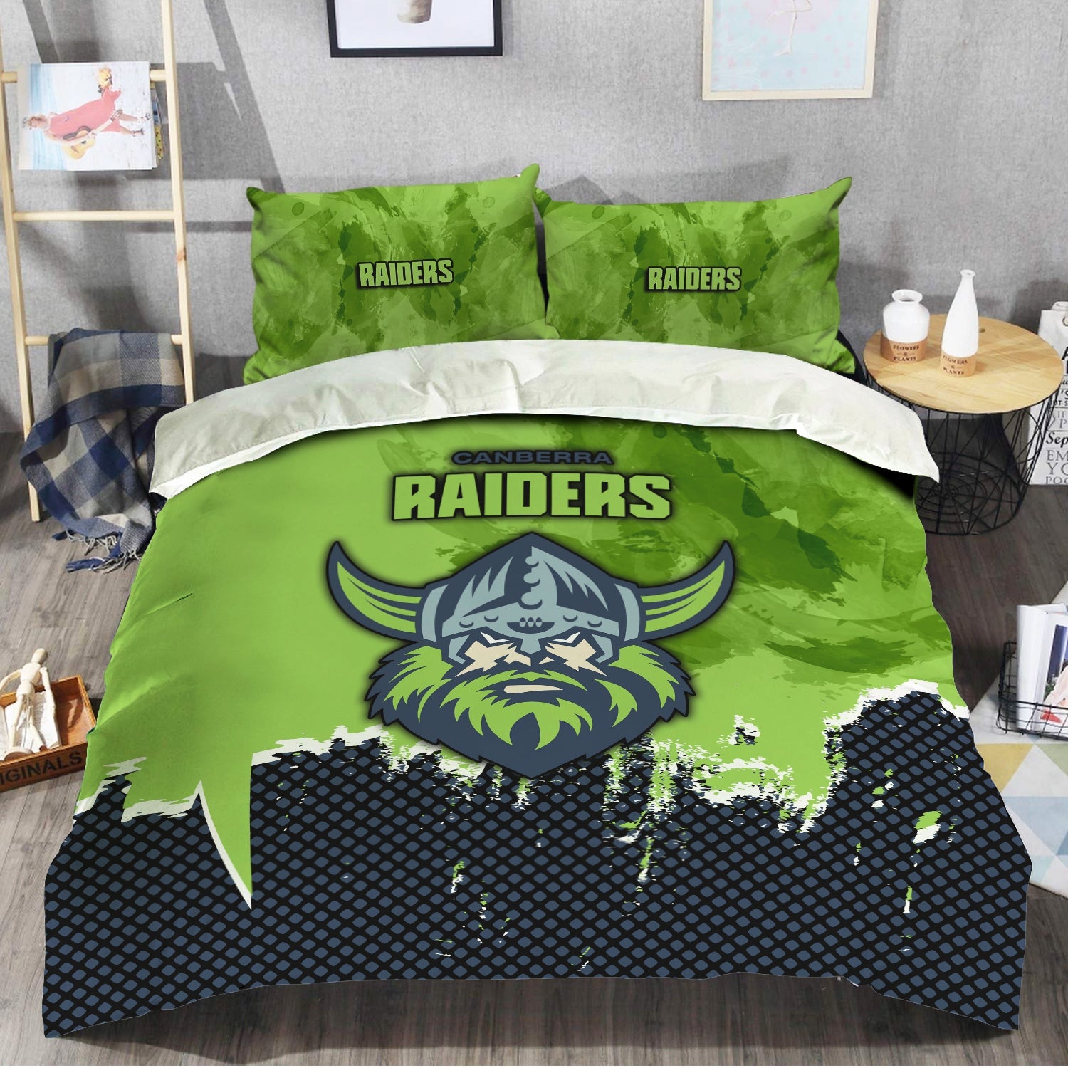 canberra-raiders-bedding-set-net-pattern-grunge-style-nrl