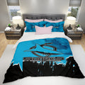cronulla-sutherland-sharks-bedding-set-net-pattern-grunge-style-nrl
