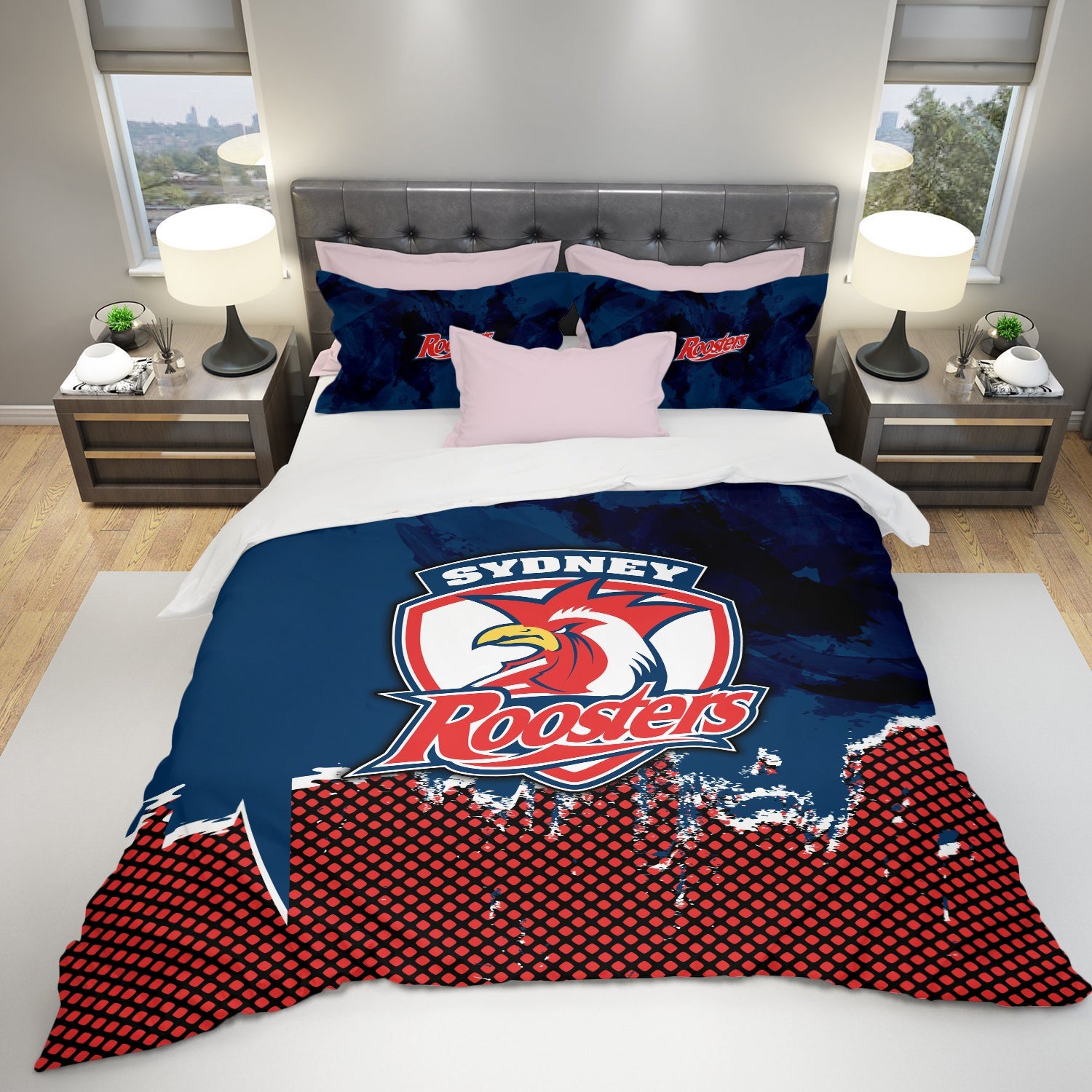 sydney-roosters-bedding-set-net-pattern-grunge-style-nrl