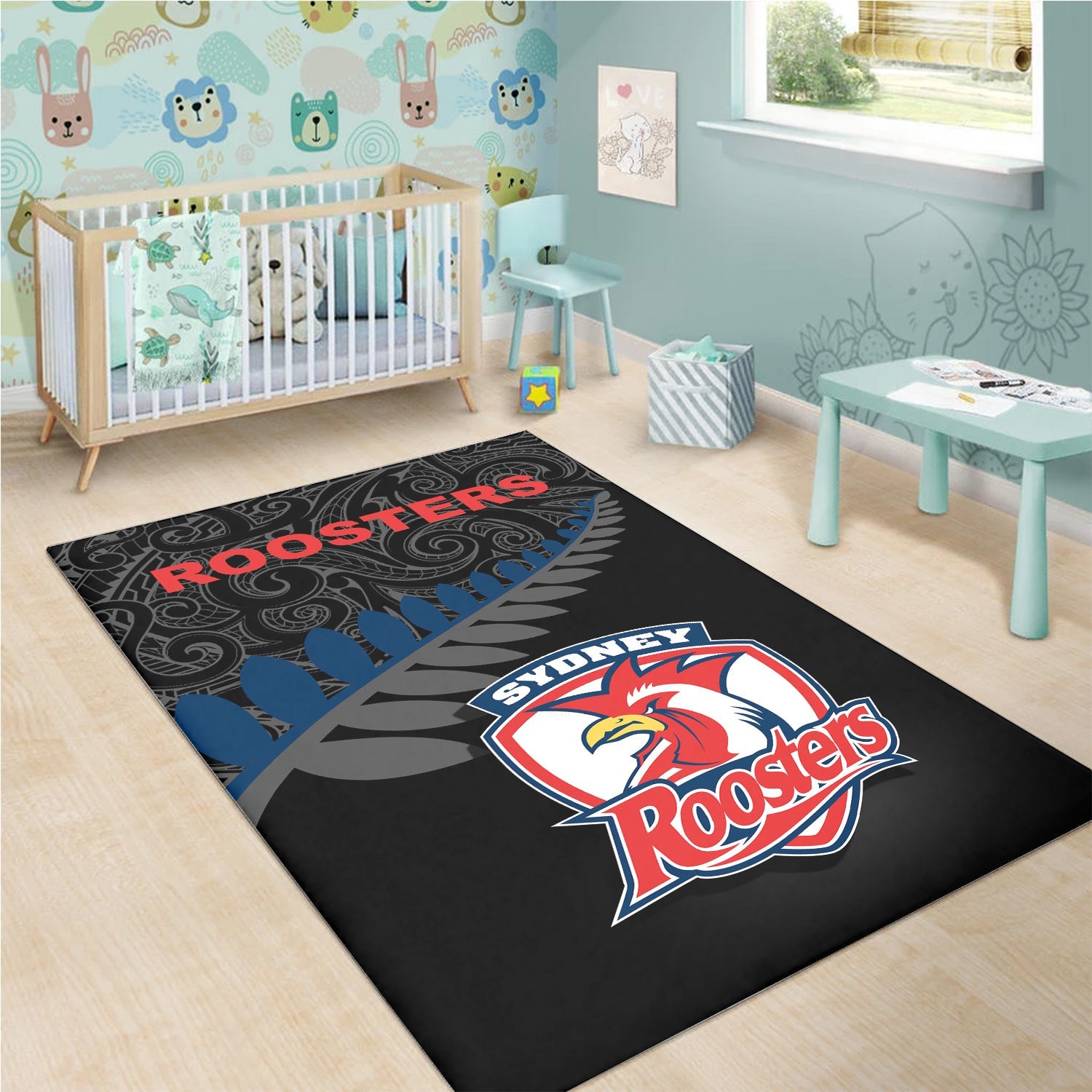 sydney-roosters-area-rug-rugby-maori-nrl