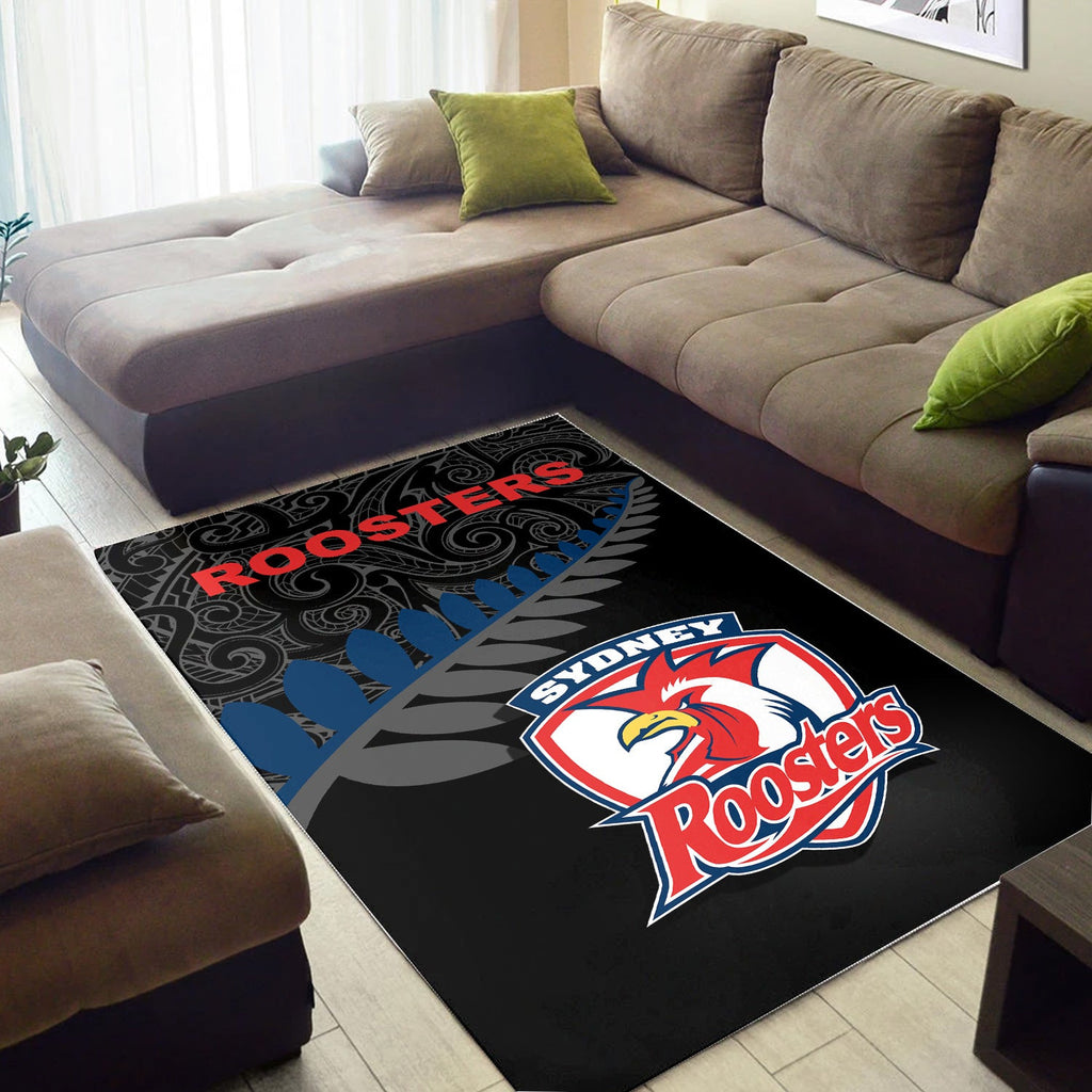 sydney-roosters-area-rug-rugby-maori-nrl