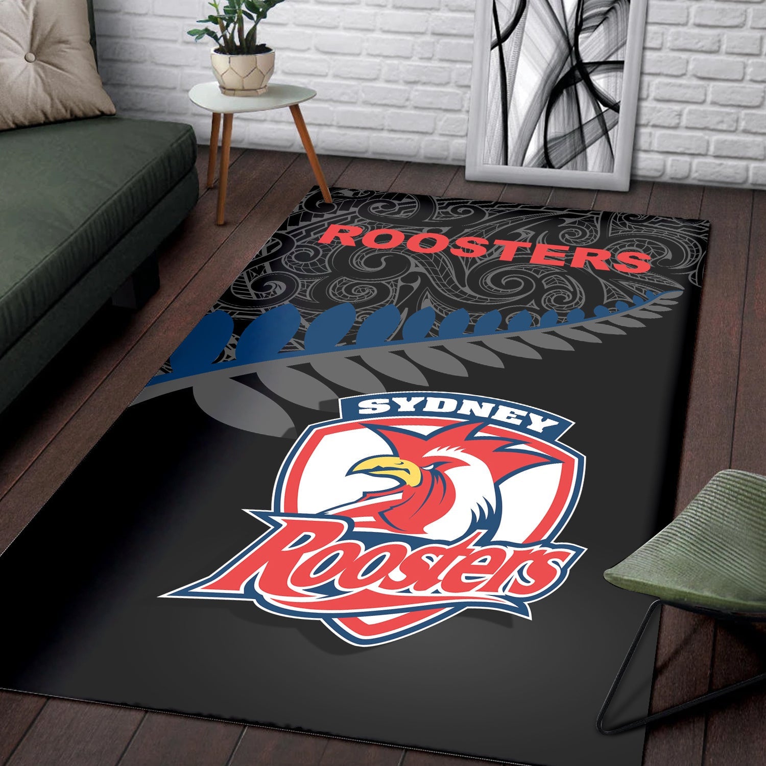 sydney-roosters-area-rug-rugby-maori-nrl