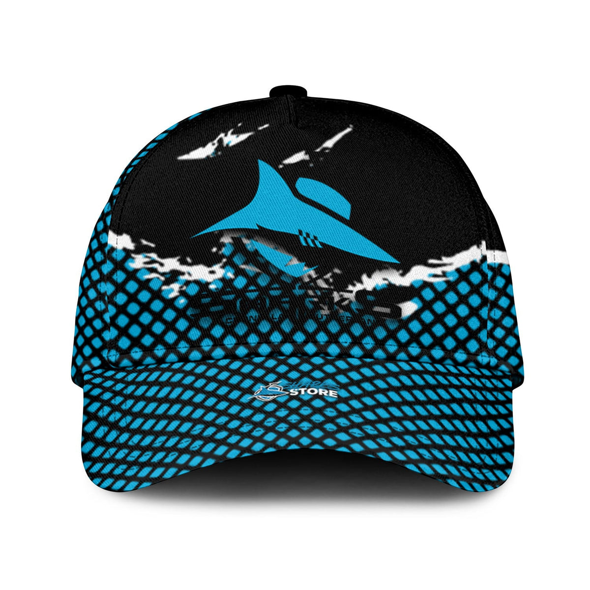 cronulla-sutherland-sharks-classic-cap-net-pattern-grunge-style-nrl